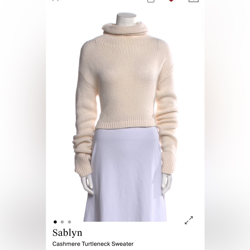 Sablyn cashmere turtleneck sweater M